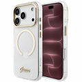 Husă Guess iPhone 17 Pro Max IML Script Metal MagSafe, transparent – imagine 1