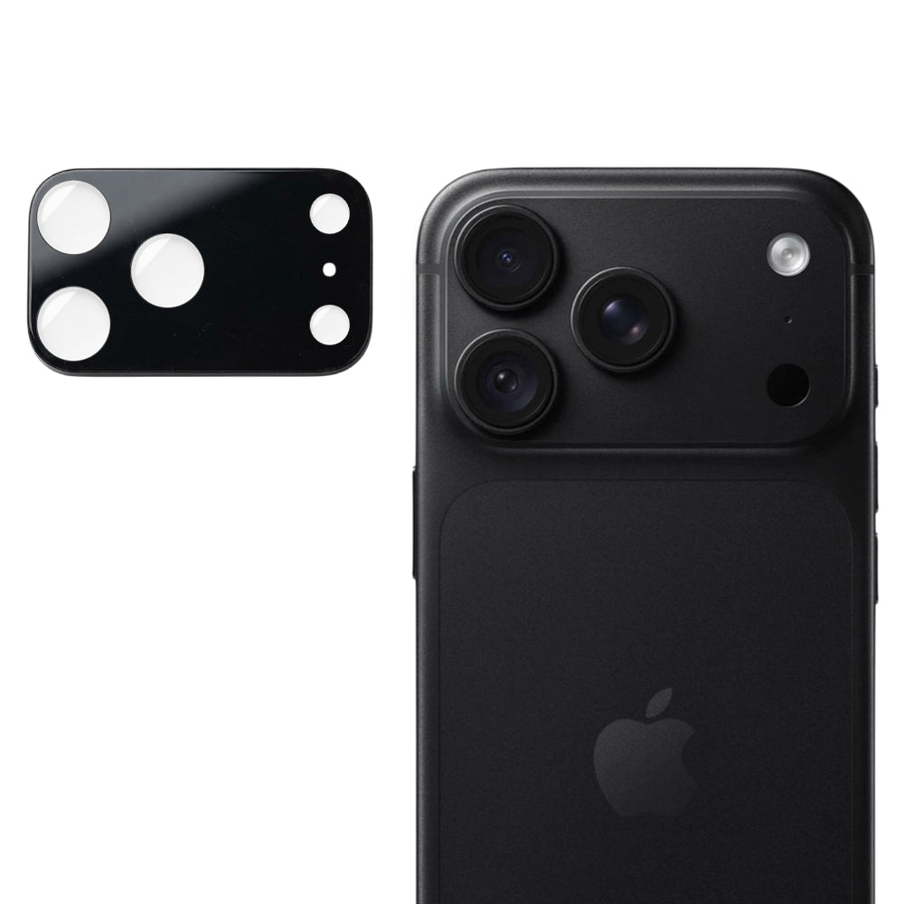 Protecție cameră Techsuit iPhone 18 Pro, sticlă 9H – Negru – imagine 1
