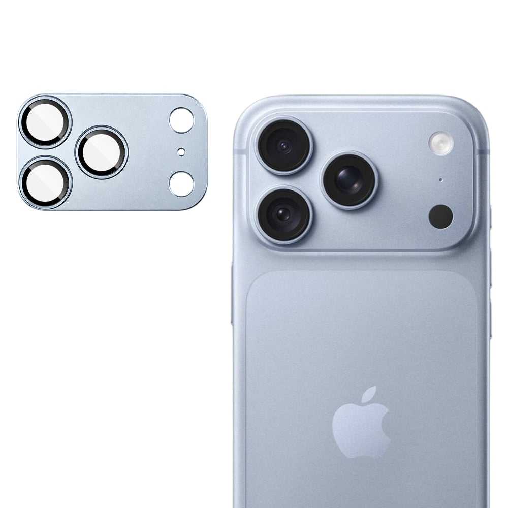 Protecție cameră Techsuit iPhone 18 Pro, sticlă 9H – Albastru deschis – imagine 8