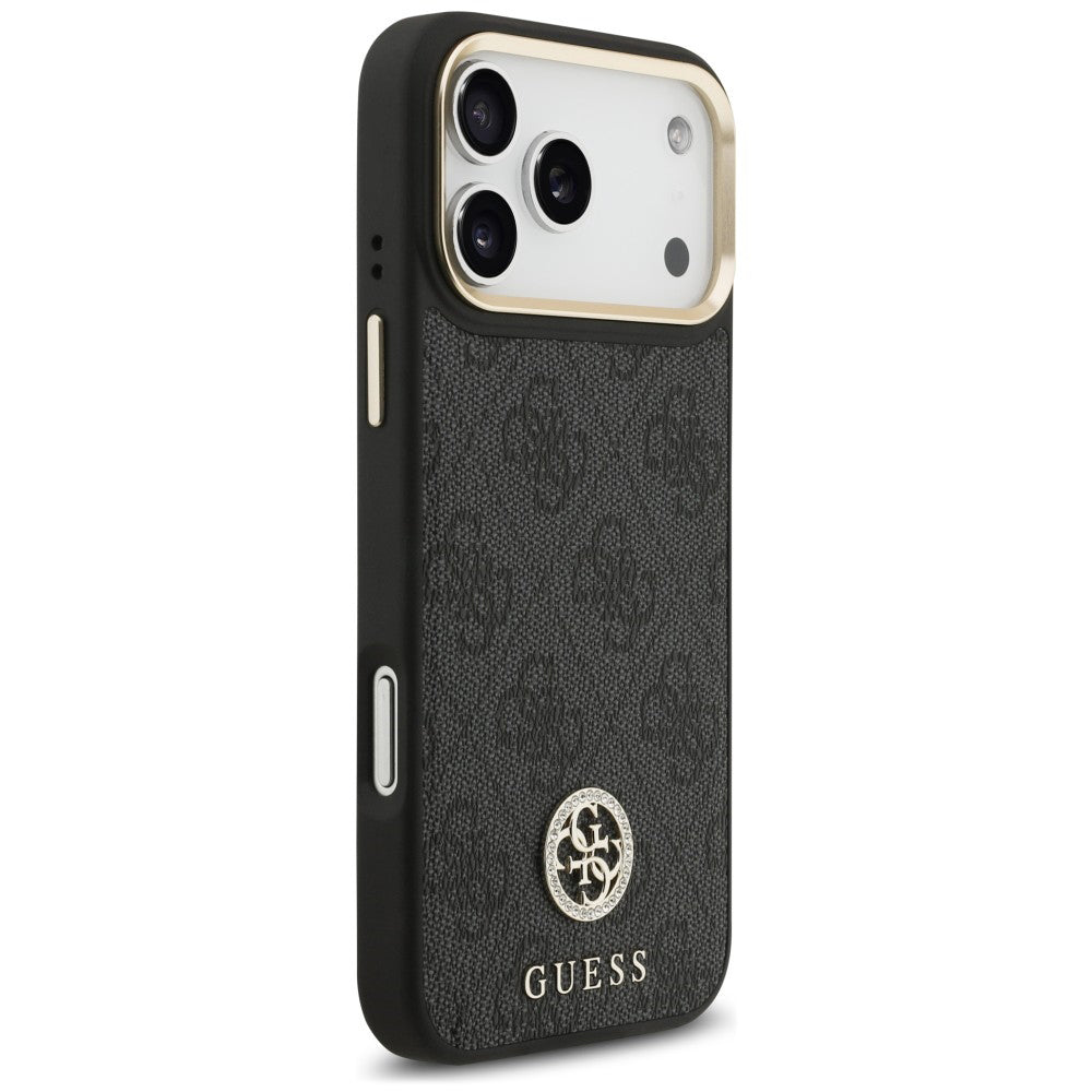 Husă Guess iPhone 17 Pro Max Hardcase 4G Strass Logo MagSafe, negru – imagine 4
