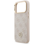 Husă Guess iPhone 17 Pro Max Hardcase 4G Strass Logo MagSafe, roz – imagine 6