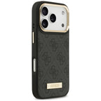 Husă Guess iPhone 17 Pro Hardcase 4G Logo Plate MagSafe, negru – imagine 4