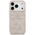 Husă Guess iPhone 17 Pro Max Hardcase 4G Double Card Triangle, roz – imagine 3