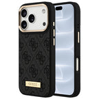 Husă Guess iPhone 17 Pro Hardcase 4G Logo Plate MagSafe, negru – imagine 1