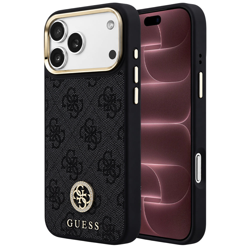 Husă Guess iPhone 17 Pro Max Hardcase 4G Strass Logo MagSafe, negru – imagine 1