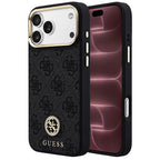 Husă Guess iPhone 17 Pro Max Hardcase 4G Strass Logo MagSafe, negru – imagine 1