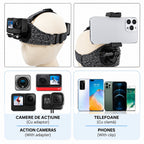 Suport de cap pentru GoPro, bază magnetică, gri – Techsuit JX-003 – imagine 4