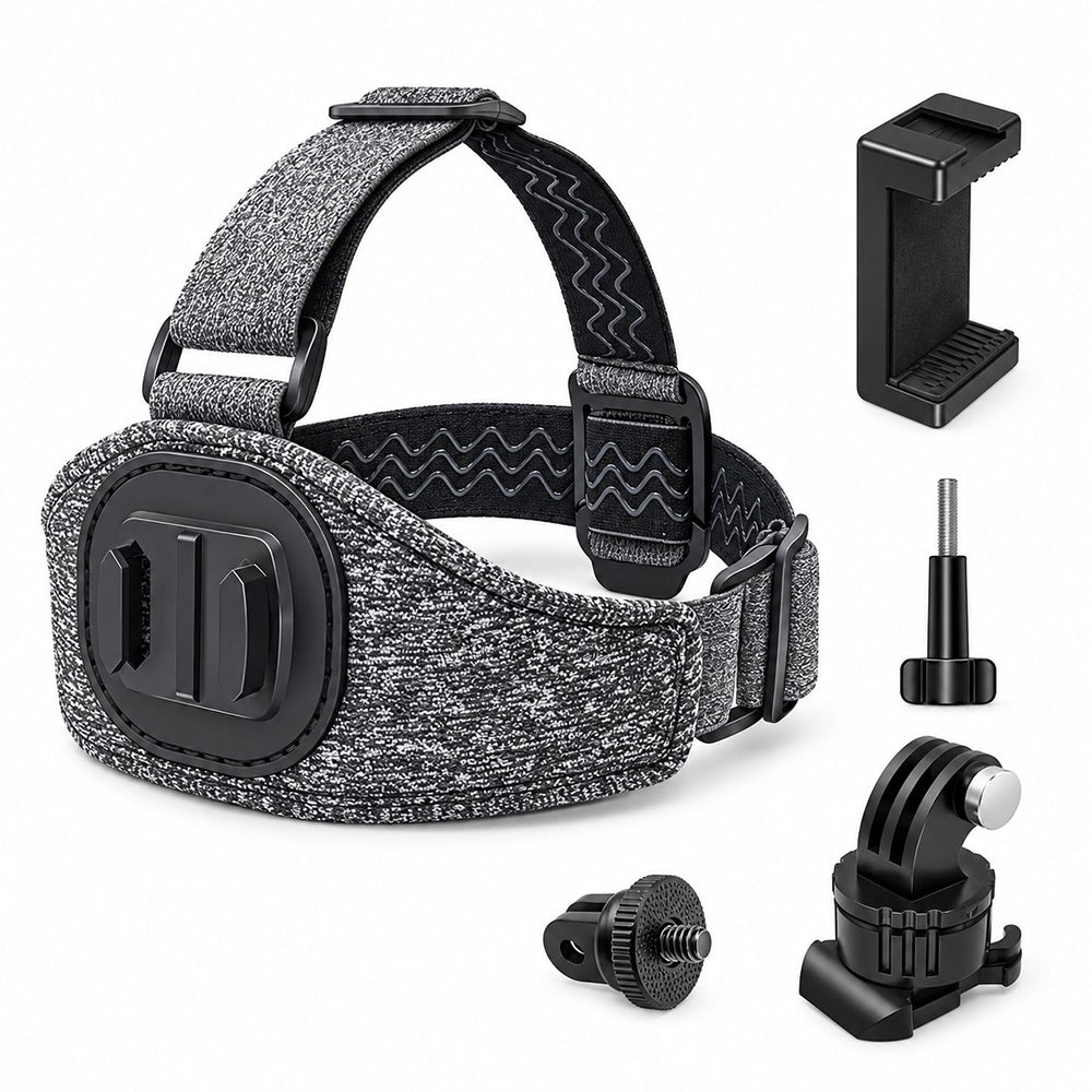 Suport de cap pentru GoPro, bază magnetică, gri – Techsuit JX-003 – imagine 2