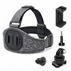 Suport de cap pentru GoPro, bază magnetică, gri – Techsuit JX-003 – imagine 2