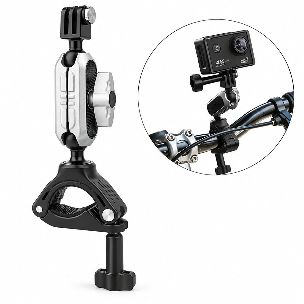 Suport ghidon pentru GoPro și telefon, negru – Techsuit JX-008 – imagine 1