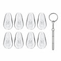 Kit reparare ochelari, șurubelniță 3 în 1 + plăcuțe – Techsuit ST1 – Argintiu – imagine 1