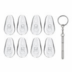 Kit reparare ochelari, șurubelniță 3 în 1 + plăcuțe – Techsuit ST1 – Argintiu – imagine 1