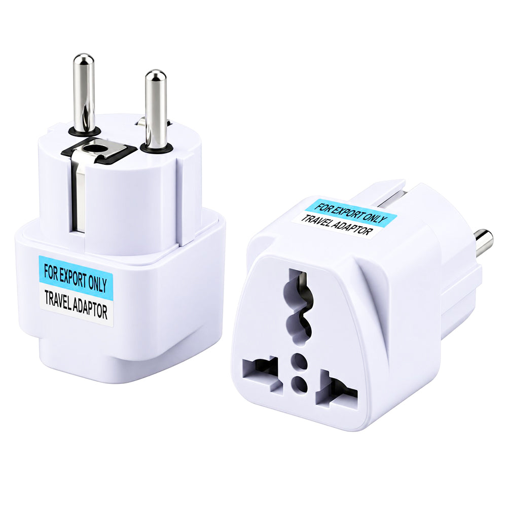 Adaptor priză UK / US / AU în EU, 10A, alb – Techsuit C524 – imagine 1