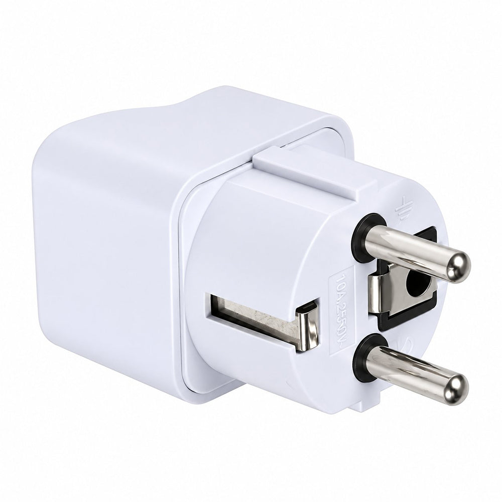Adaptor priză UK / US / AU în EU, 10A, alb – Techsuit C524 – imagine 4
