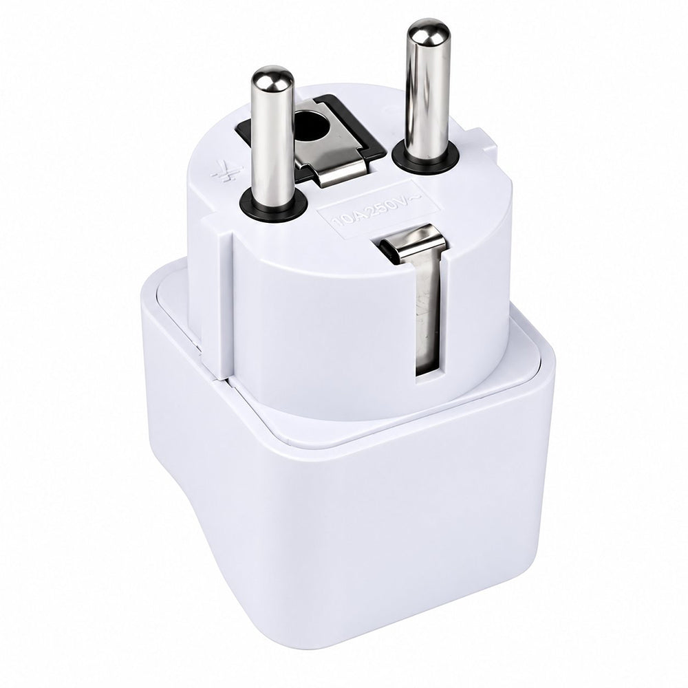 Adaptor priză UK / US / AU în EU, 10A, alb – Techsuit C524 – imagine 5