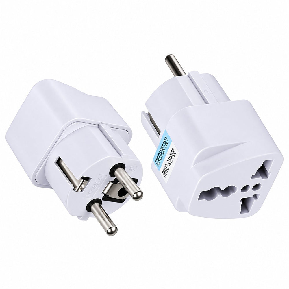 Adaptor priză UK / US / AU în EU, 10A, alb – Techsuit C524 – imagine 2