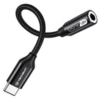Adaptor audio USB-C la jack 3,5 mm, DAC 48 kHz, negru – Techsuit AC13 – imagine 2