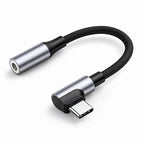 Adaptor audio USB-C la jack 3,5 mm, Hi-Fi, DAC, gri – Techsuit AC7 – imagine 2