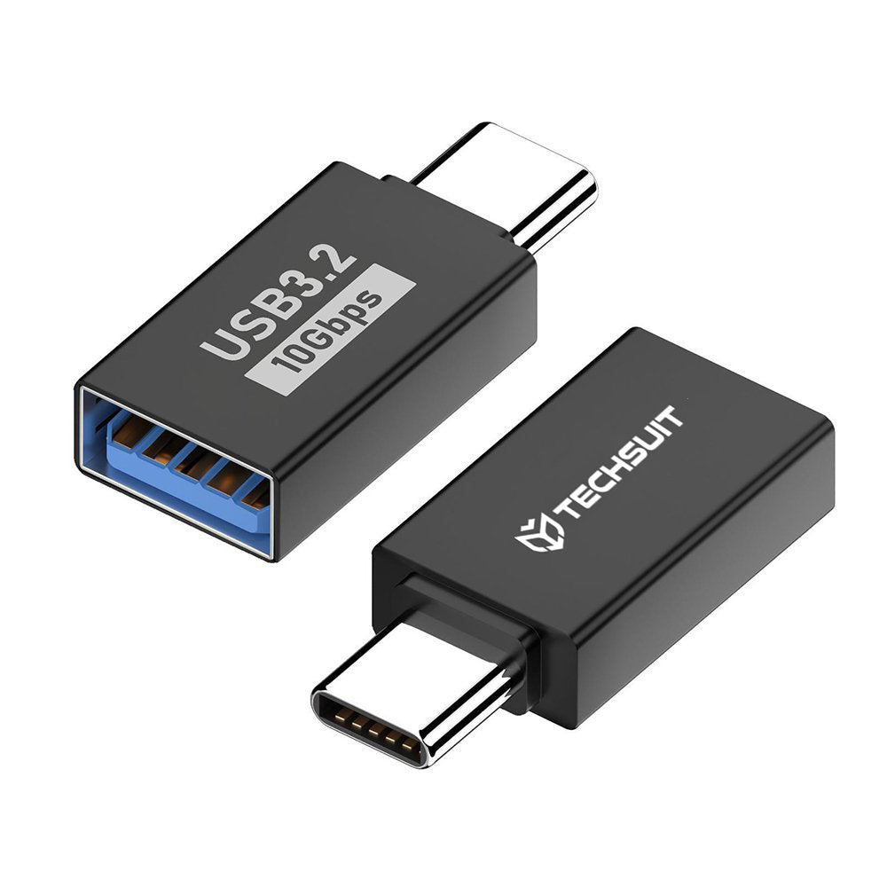 Adaptor OTG USB 3.2 la USB-C, 10 Gbps, negru – Techsuit A14 – imagine 1