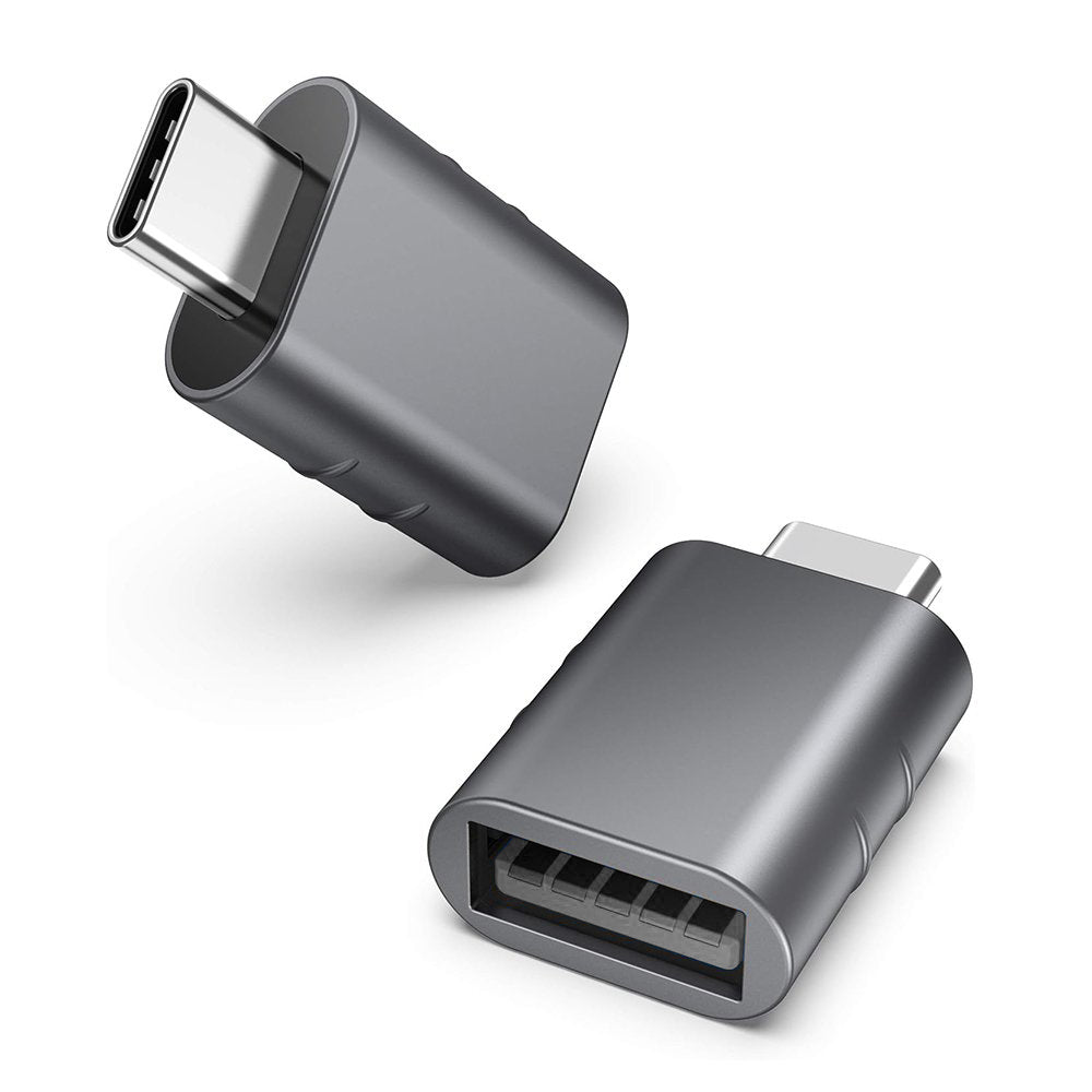 Adaptor OTG USB 3.0 la USB-C, Thunderbolt 3, gri – Techsuit A10 – imagine 2