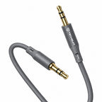 Cablu AUX jack 3,5 mm la jack 3,5 mm, 1 m, gri – Techsuit AC3 – imagine 3