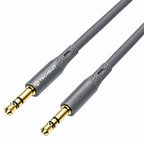 Cablu AUX jack 3,5 mm la jack 3,5 mm, 1 m, gri – Techsuit AC3 – imagine 4