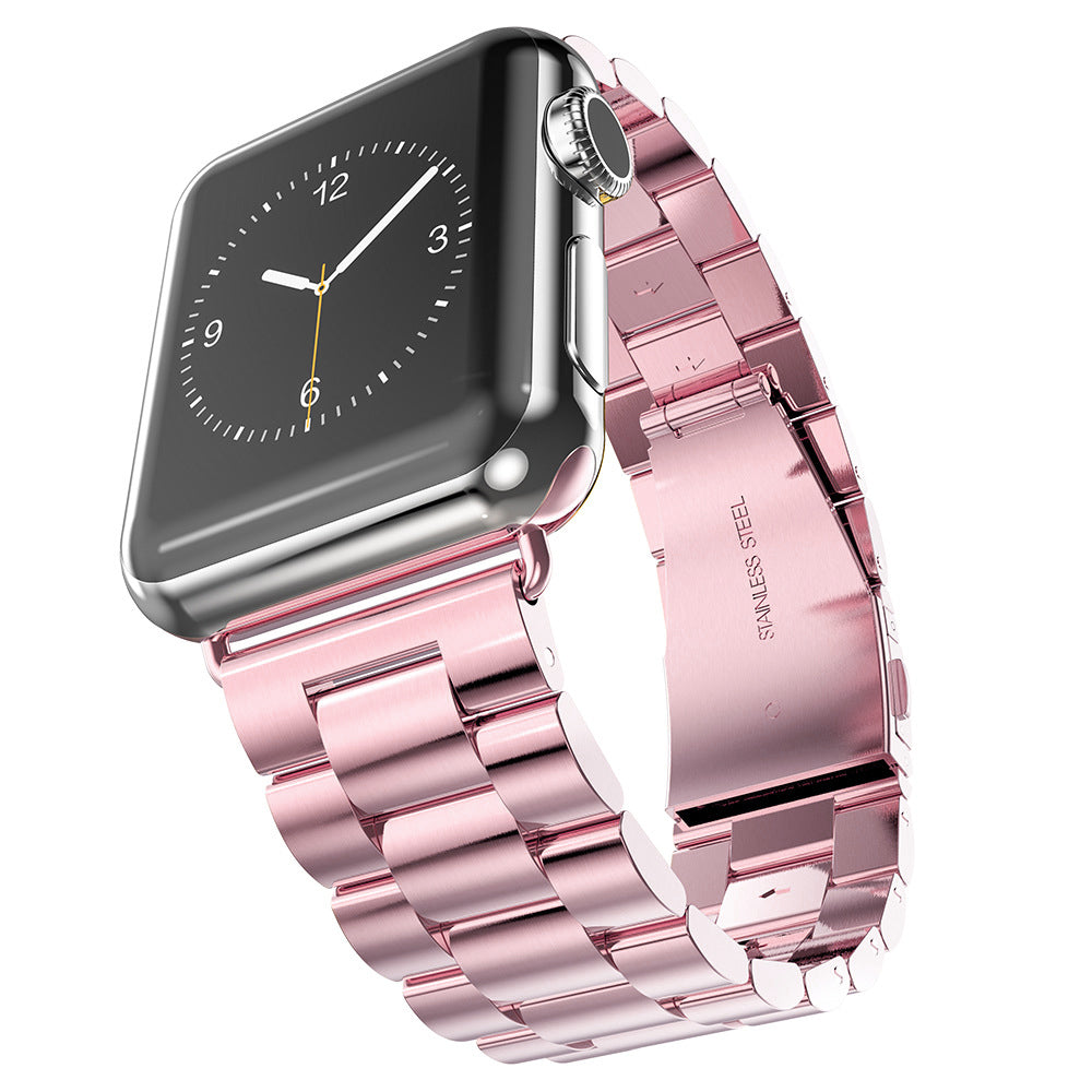 Curea Apple Watch 38 / 40 / 41  Techsuit W036, oțel inoxidabil, roz – imagine 1