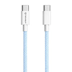 Cablu USB-C la USB-C PD 60W, flexibil, albastru – Techsuit PCB114D – imagine 2