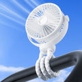 Ventilator cărucior, trepied flexibil, 4000 mAh, alb – Techsuit VP1 – imagine 1