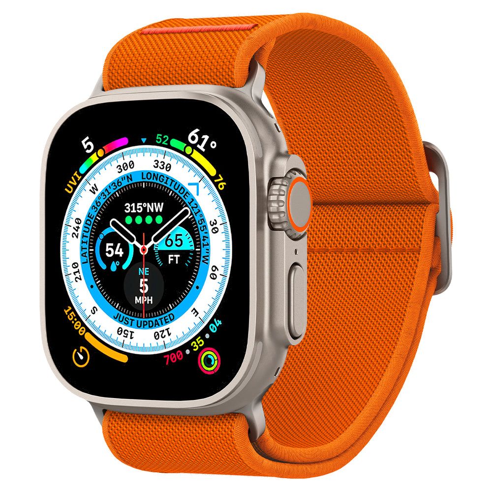 Curea textilă Spigen Lite Fit Ultra Apple Watch 42 / 44 / 45 / 46 / 49 mm – Portocaliu – imagine 1