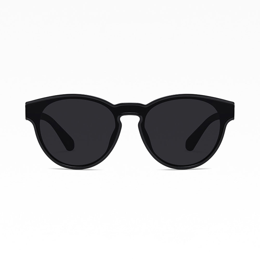 Ochelari de soare polarizați unisex, lentilă unică, TR90 – Techsuit – Negru lucios / gri – imagine 9