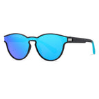 Ochelari de soare polarizați unisex, lentilă unică, TR90 – Techsuit – Negru mat / albastru-verde – imagine 7