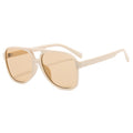 Ochelari soare aviator unisex, UV400 – Techsuit 98061 – Bej / maro (tea) – imagine 2