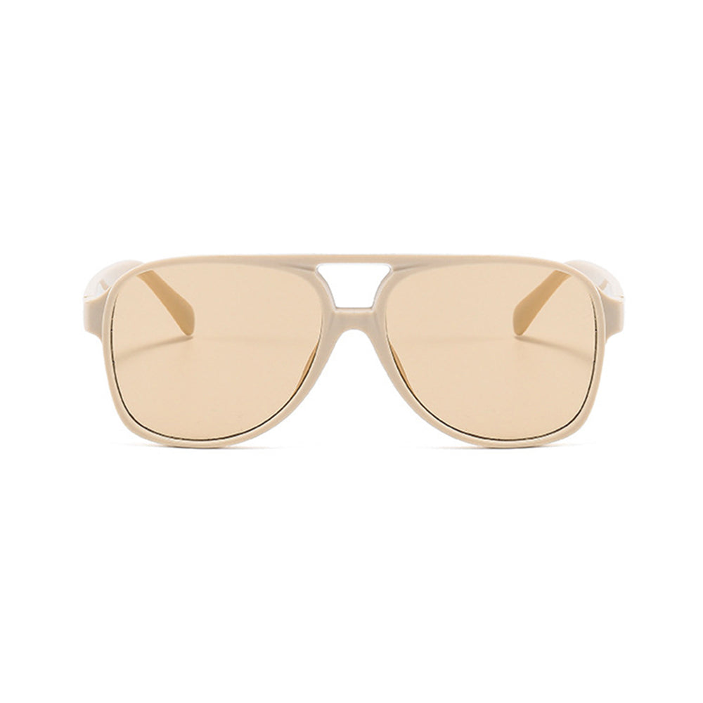 Ochelari soare aviator unisex, UV400 – Techsuit 98061 – Bej / maro (tea) – imagine 2