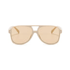 Ochelari soare aviator unisex, UV400 – Techsuit 98061 – Bej / maro (tea) – imagine 2