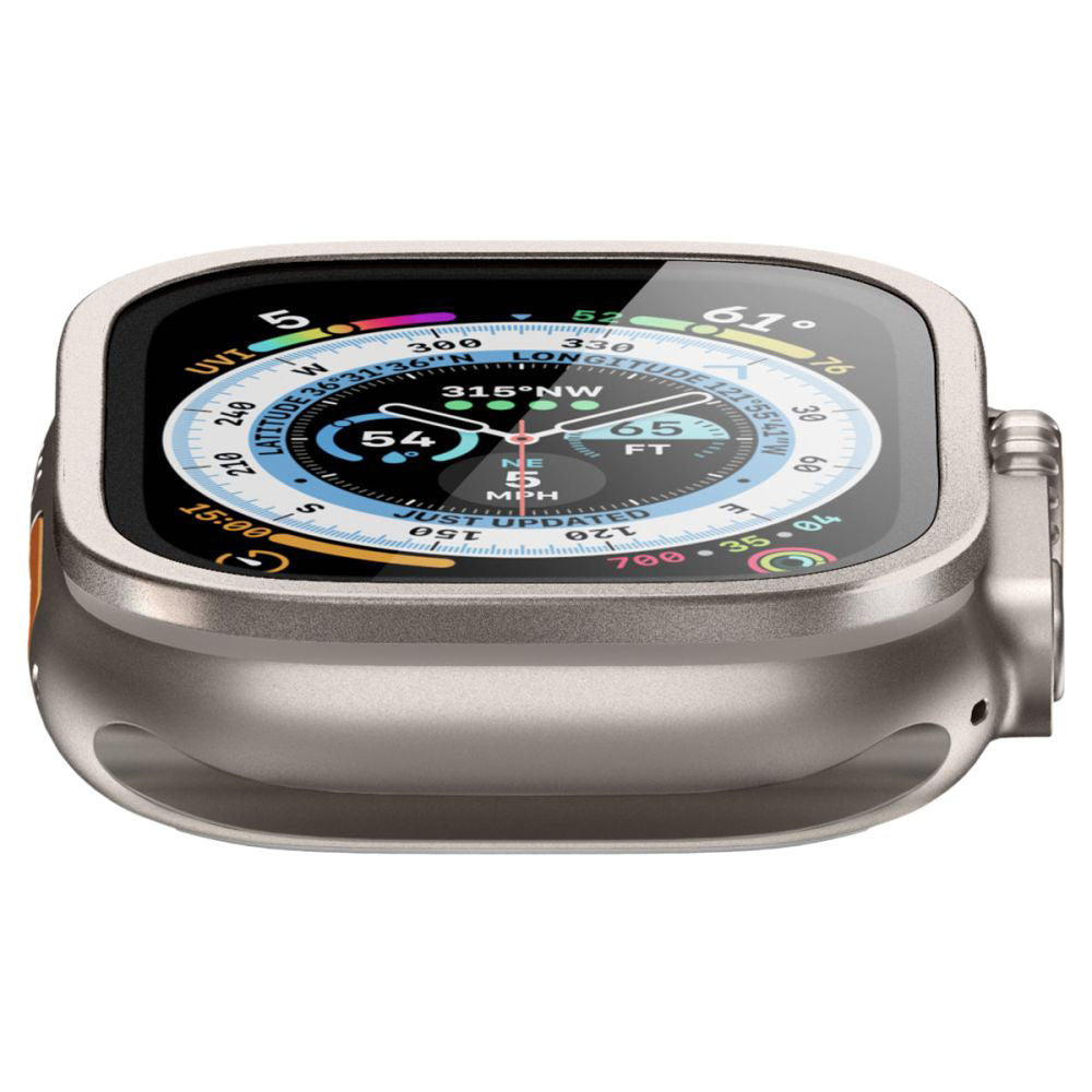 Folie de sticlă Spigen Glas.tR Slim Pro cu ramă metalică Apple Watch Ultra / Ultra 2 / Ultra 3 (49 mm) – imagine 4