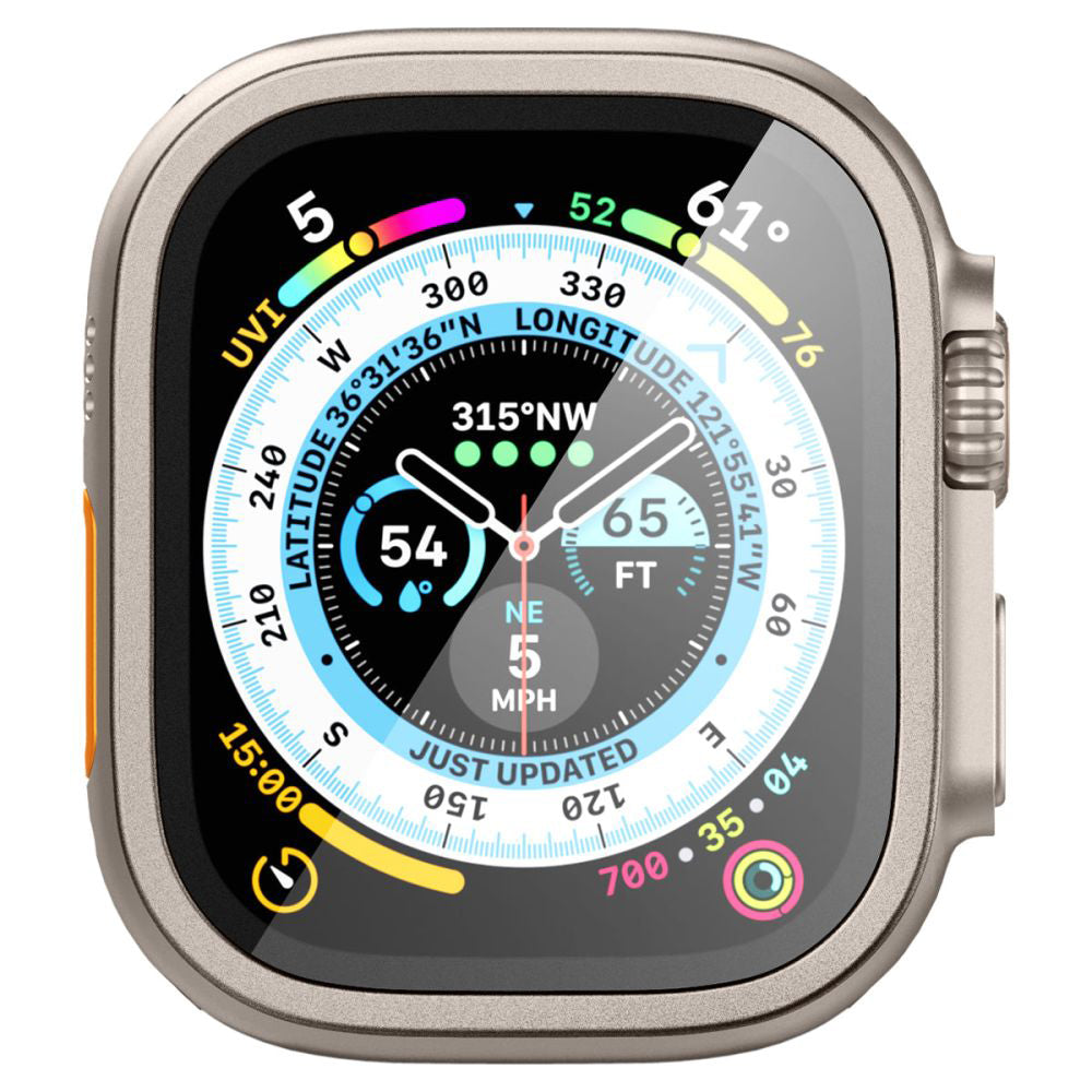 Folie de sticlă Spigen Glas.tR Slim Pro cu ramă metalică Apple Watch Ultra / Ultra 2 / Ultra 3 (49 mm) – imagine 2