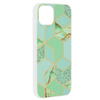 Husă iPhone 15 Plus Techsuit Marble, verde (model hexagonal) – imagine 2