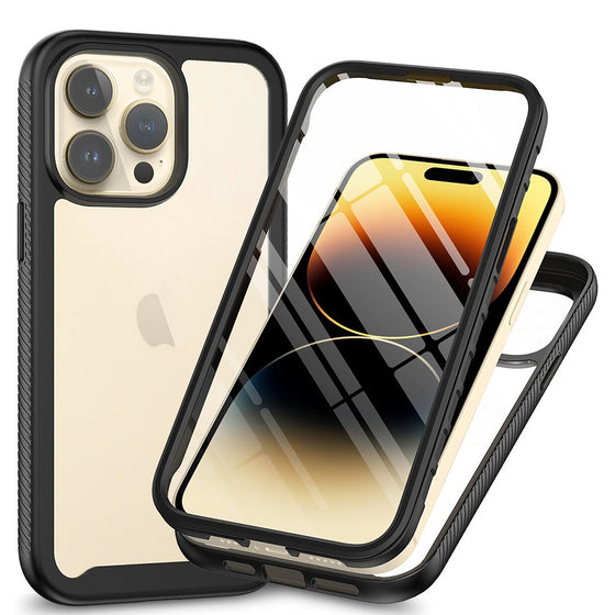 Husă 360 Techsuit Defense360 Pro cu folie de ecran pentru iPhone 15 Pro – negru