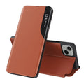 Husă iPhone 15 Plus flip Techsuit eFold, portocaliu – imagine 1