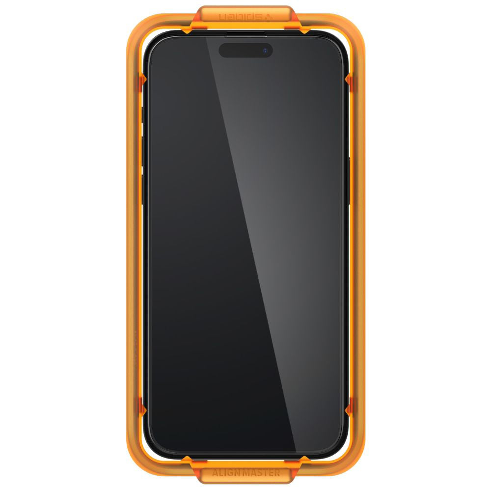 Folie de sticlă Spigen Glas.tR AlignMaster cu ramă neagră pentru iPhone 15 Plus – imagine 2