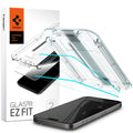 Folie de sticlă Spigen Glas.tR EZ Fit pentru iPhone 15 Pro – Transparentă – imagine 1