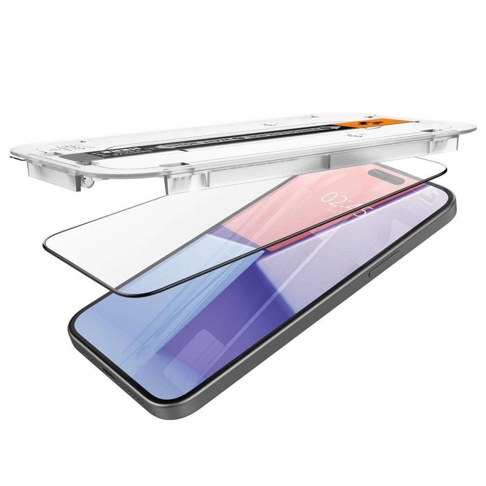 Folie de sticlă Spigen Glas.tR EZ Fit pentru iPhone 15 – imagine 6
