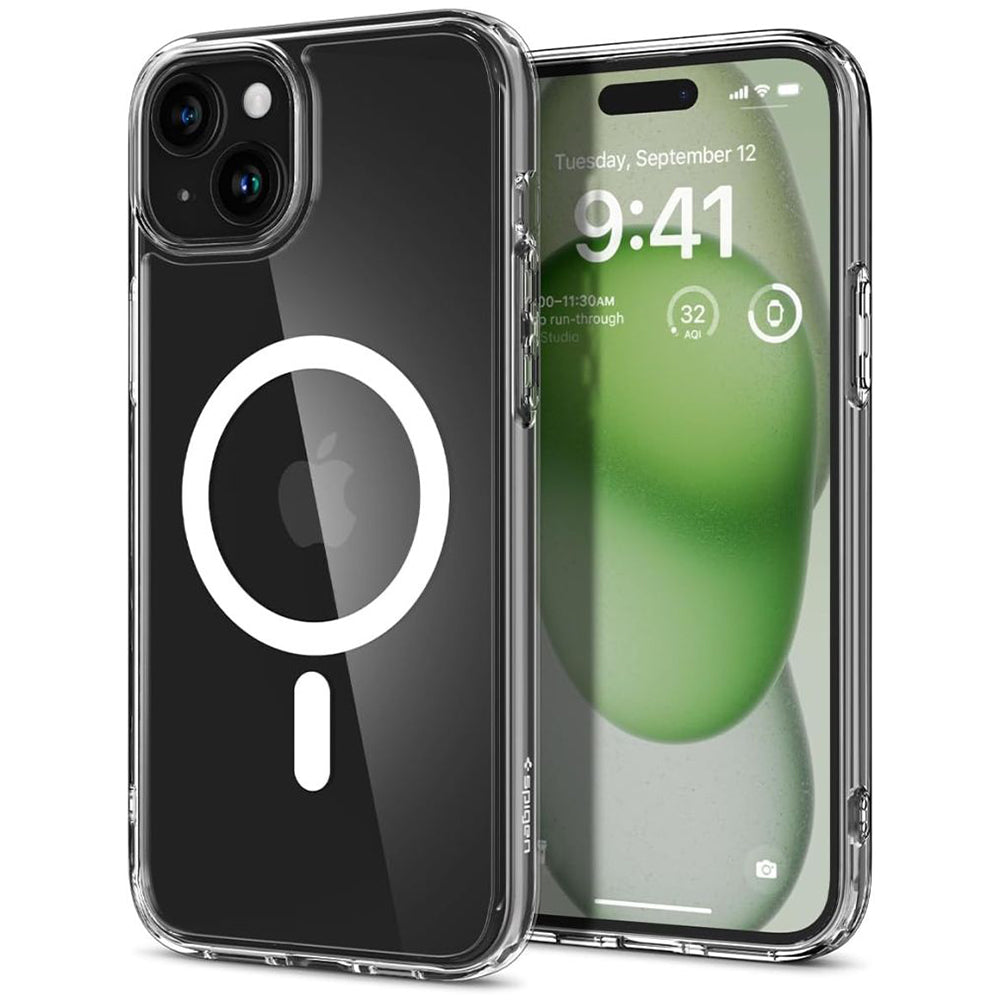 Husă Spigen Ultra Hybrid MagSafe iPhone 15 – Alb – imagine 7