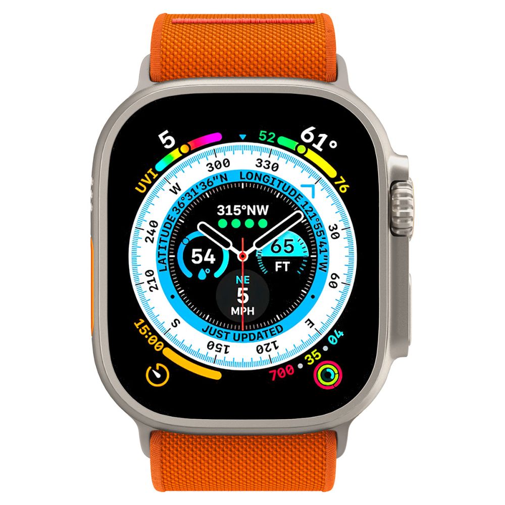 Curea textilă Spigen Lite Fit Ultra Apple Watch 42 / 44 / 45 / 46 / 49 mm – Portocaliu – imagine 4