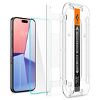 Folie de sticlă Spigen Glas.tR EZ Fit pentru iPhone 15 Pro – Transparentă – imagine 6