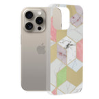 Husă iPhone 15 Pro Max Techsuit Marble, mov (model hexagonal) – imagine 1