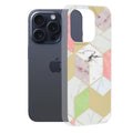 Husă iPhone 15 Pro Techsuit Marble, mov (model hexagonal) – imagine 1