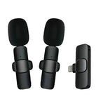 Set 2 lavaliere wireless Lightning, clips guler, negru – Techsuit LW1 – imagine 2