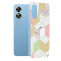 Husă Oppo A17 Techsuit Marble, mov (model hexagonal) – imagine 1